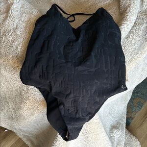 Nike Black Textured Swimwear